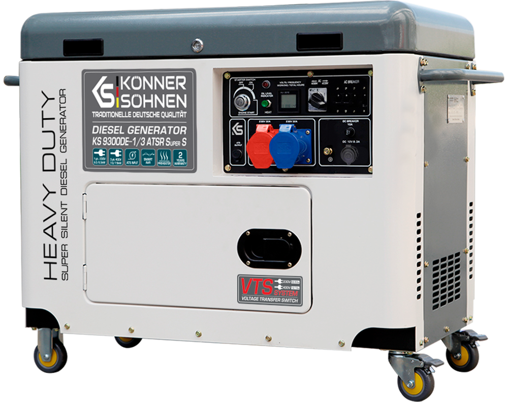 Diesel-Generator "Könner & Söhnen" KS 9300DE-1/3 ATSR SUPER S (EURO V)